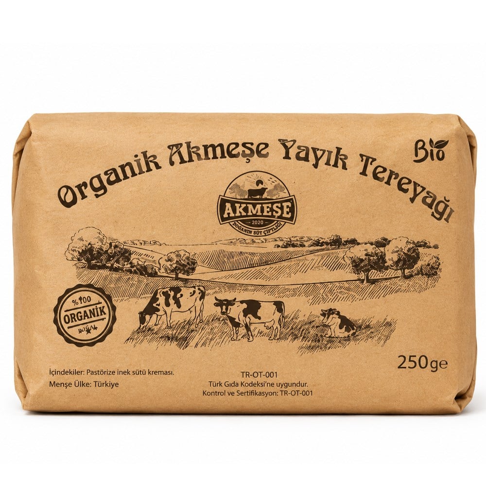 Organik Yayık Tereyağı (250 gr) Akmeşe