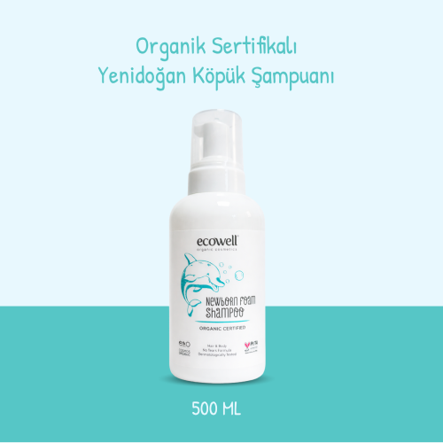 Organik Yenidoğan Köpük Şampuan (500 ml) Ecowell