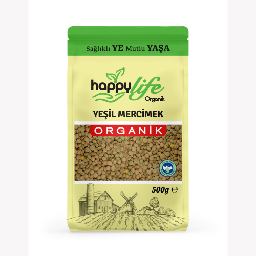 Organik Yeşil Mercimek (500 gr) Happy Life