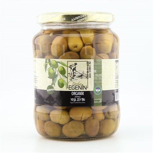 Organik Yeşil Zeytin - Kırma (420 gr) Egenin