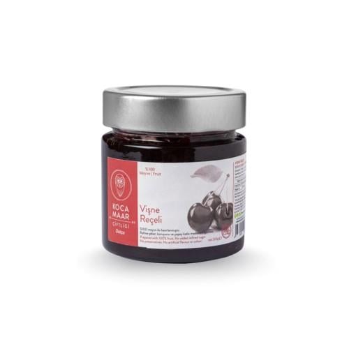Şeker İlavesiz Taze Vişne Reçeli (270 gr) Kocamaar Çiftliği