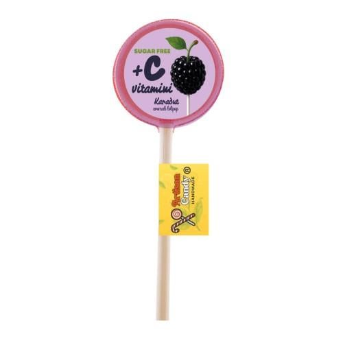 Şekersiz Kristal Lollipop C Vitamini Karadut (adet) Artisan Candy Handmade