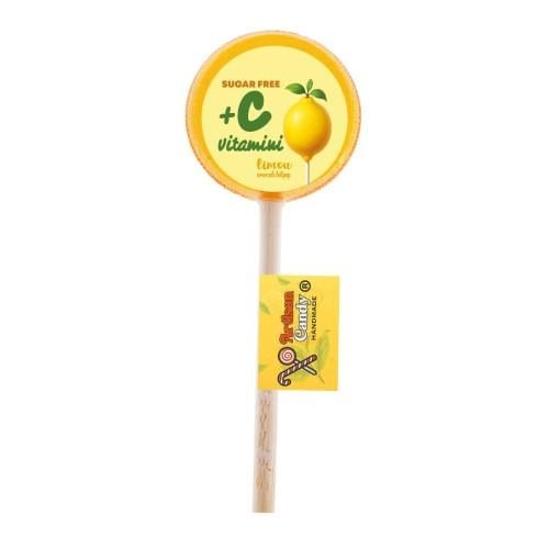 Şekersiz Kristal Lollipop C Vitamini Limon (adet) Artisan Candy Handmade