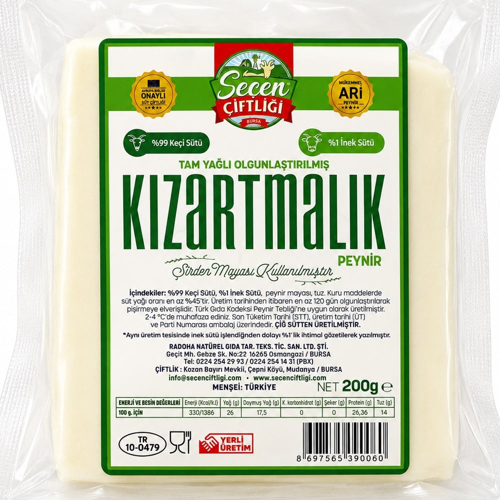 Tam Yağlı %100 Keçi Kızartmalık Peynir (200 gr) Seçen Çifltliği
