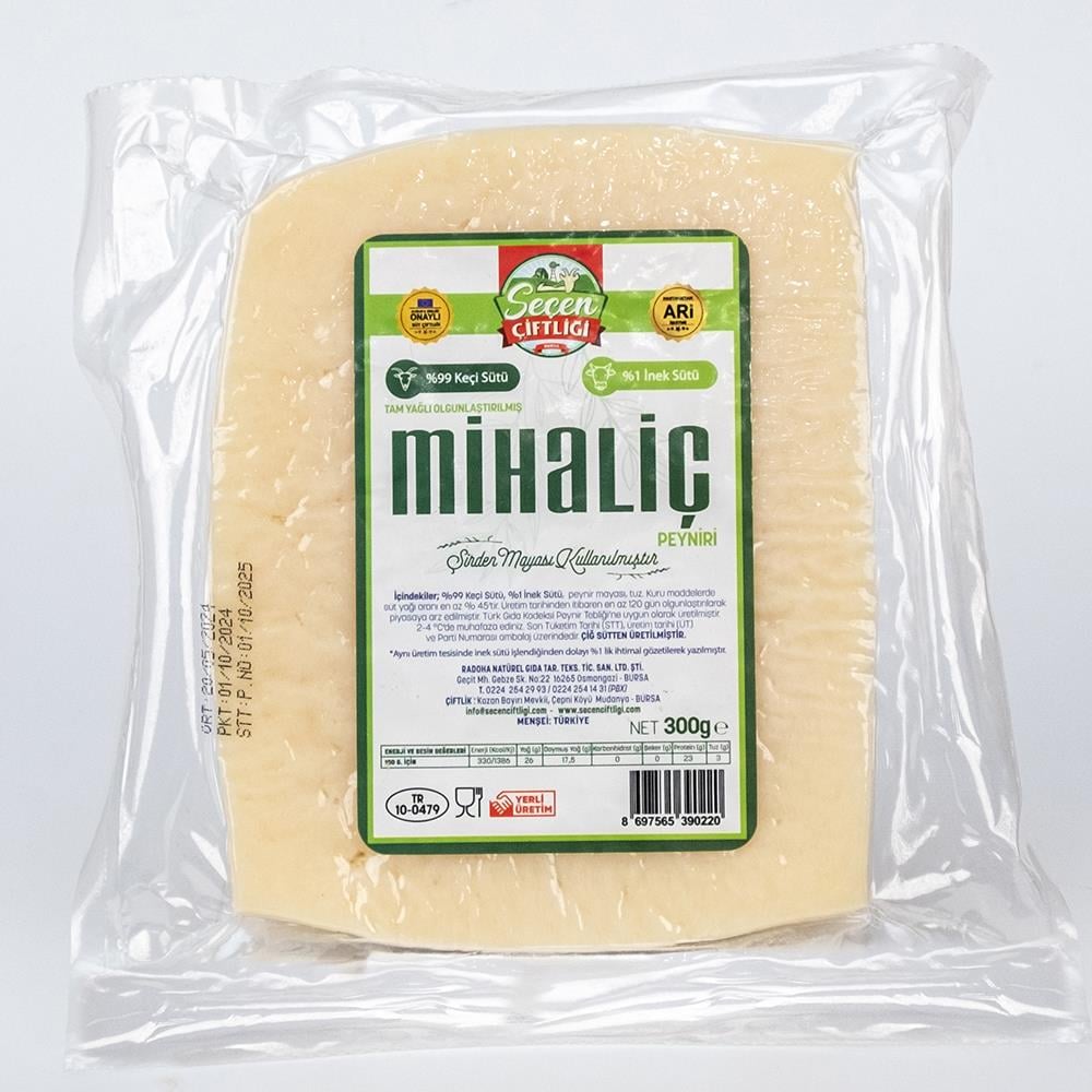 Tam Yağlı Olg %100 Keçi Mihaliç Peyniri (300 gr) Seçen Çiftliği