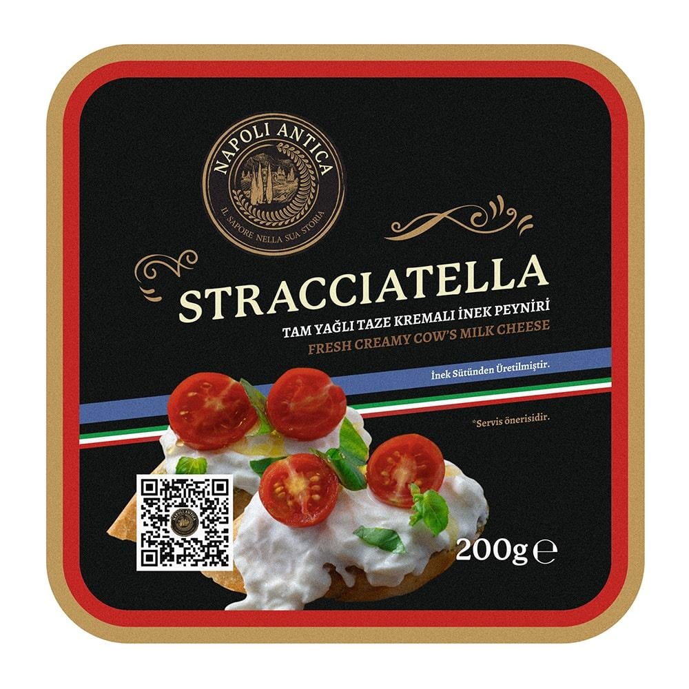 Taze Straccıatella İnek Peyniri (200 gr) Napoli Antica