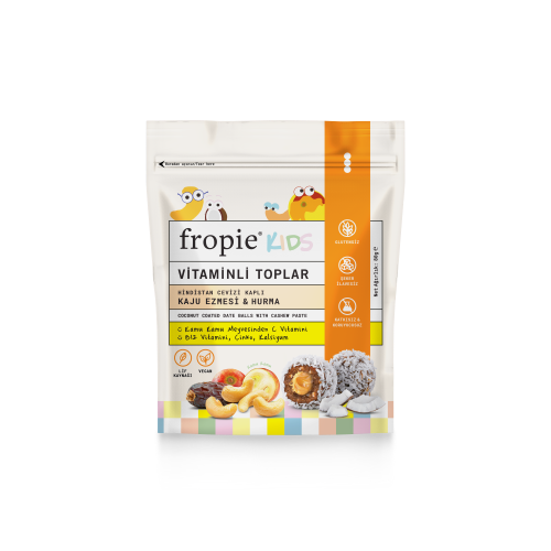 Vitaminli Hurma Topları Kids - Kaju Ezmeli (80 gr) Fropie