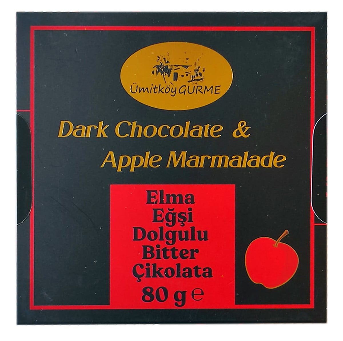 Elma Eğşi Dolgulu Bitter Çikolata 80 g