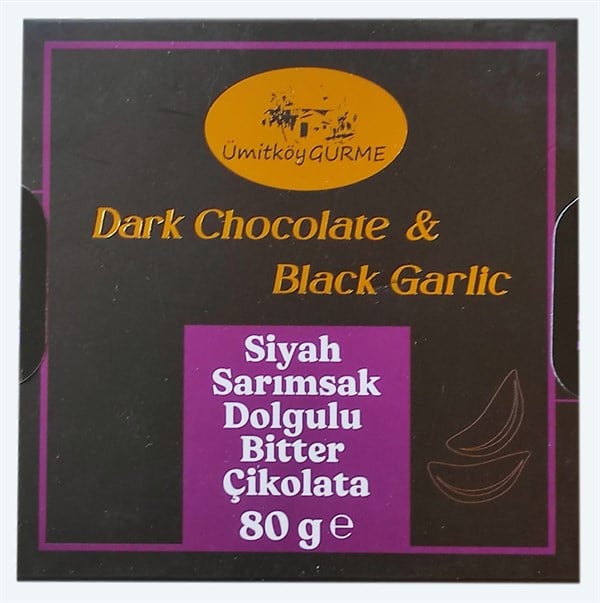 Siyah Sarımsak Dolgulu Bitter Çikolata 80 g