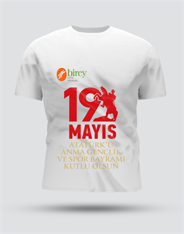 19 Mayıs Atatürk'ü Anma Gençlik ve Spor Bayramı Baskılı Tişört