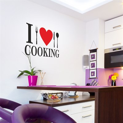 DekorLoft I Love Cooking Duvar Sticker DY-103