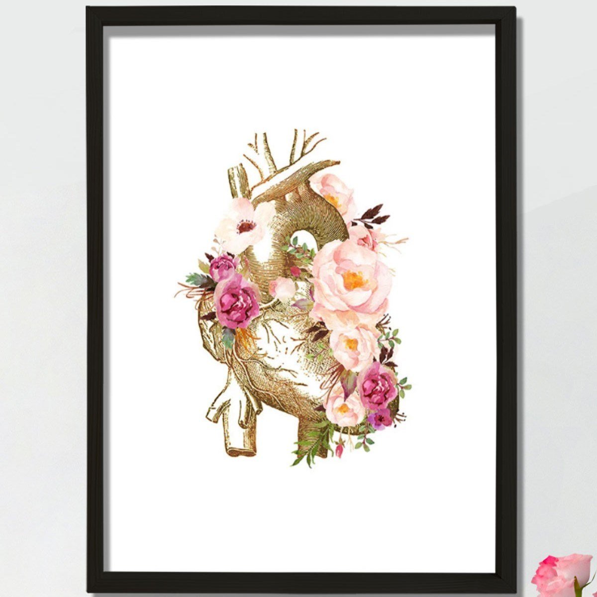 Anatomik Kalp Anatomisi Sanatı, Kardiyolog Hediyesi, İnsan Kalp Doktoru Ofis Dekoru