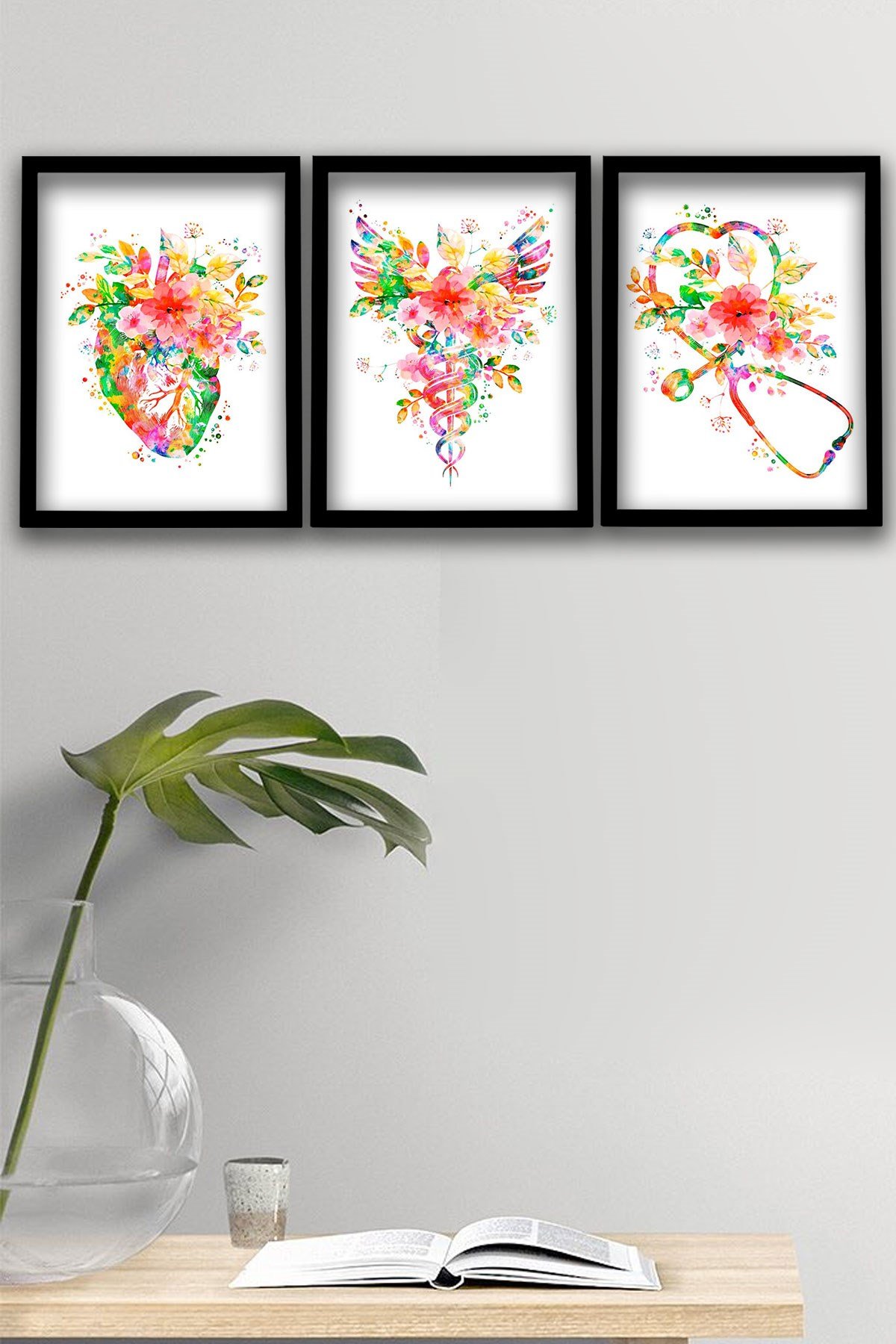 Anatomik Tablo, Kalp Anatomisi, Kalp, Kardiyoloji Dokotu Duvar Tablosu 3 lü