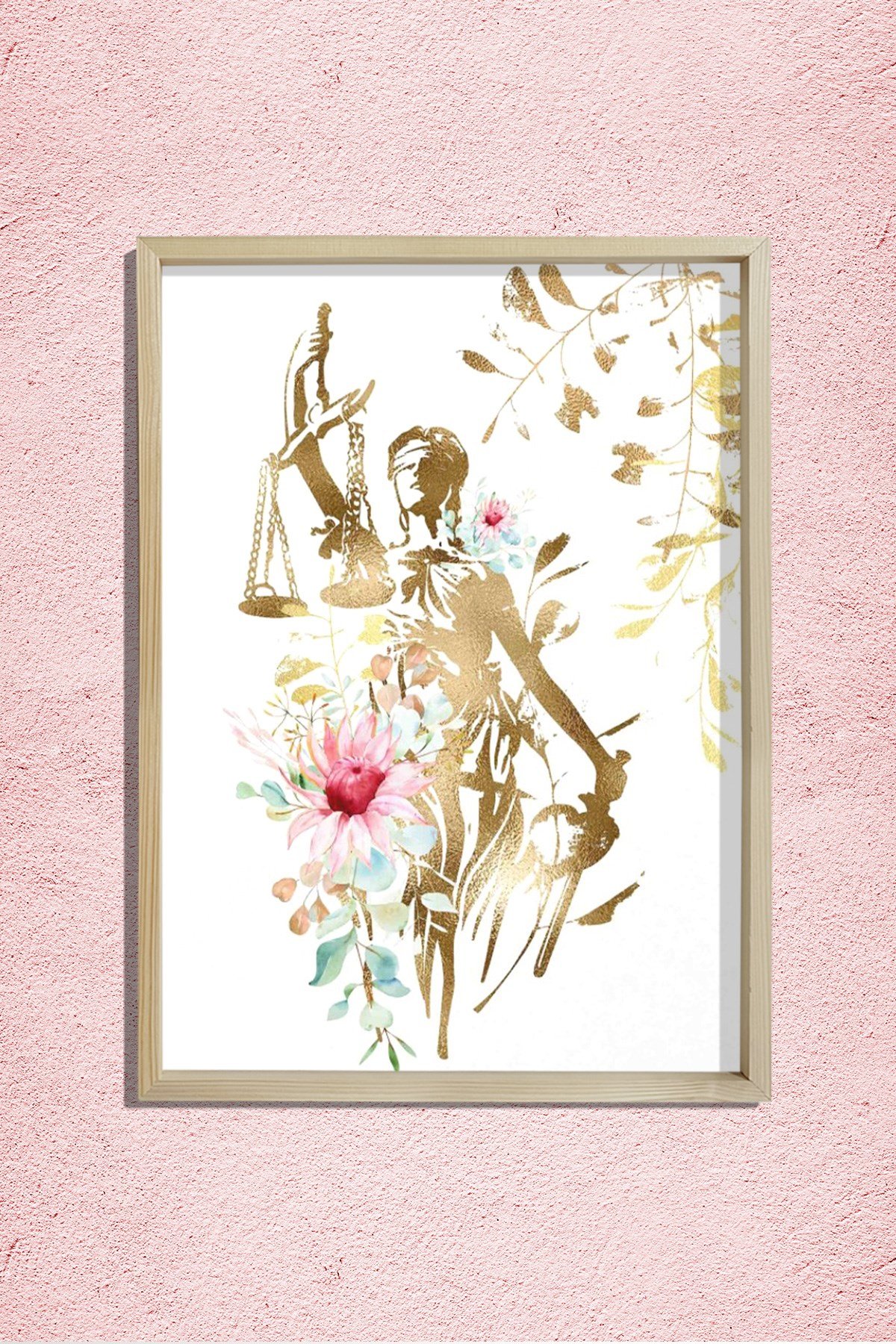 Avukat Büro Dekoru, Adalet Sanatı, Adalet Terazisi, Duvar Tablosu