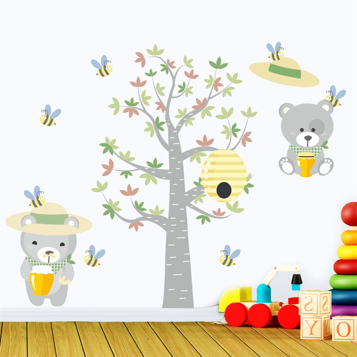 Dekor Loft Ayıcık ve Bal Ağacı Çocuk Odası Sticker CS-856