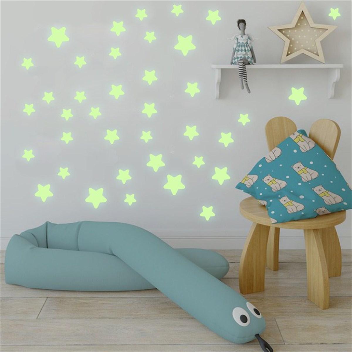 Dekor Loft Gece Parlayan Yıldızlar Sticker Fs-206
