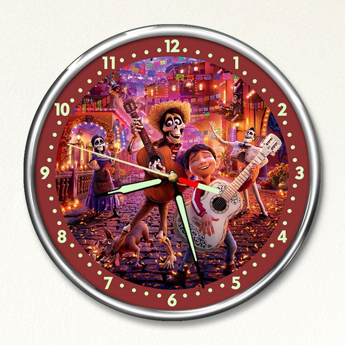 Dekor Loft Premium Gece Parlayan Coco  Çocuk Odası Duvar Saati