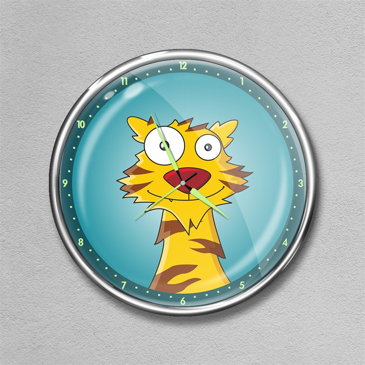 Dekor Loft Premium Gece Parlayan Çocuk Odası Duvar Saati  FS-1504