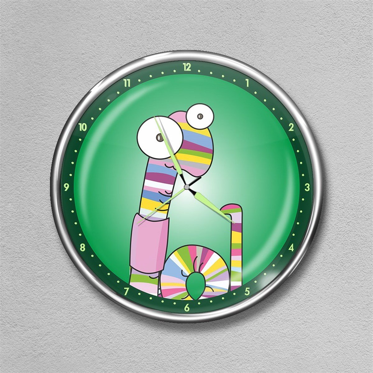 Dekor Loft Premium Gece Parlayan Çocuk Odası Duvar Saati  FS-1508