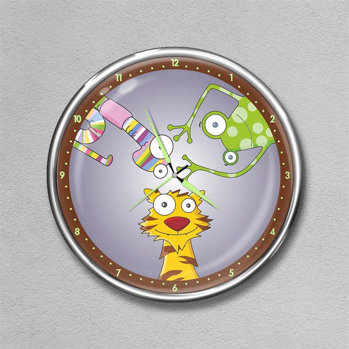 Dekor Loft Premium Gece Parlayan Çocuk Odası Duvar Saati  FS-1556