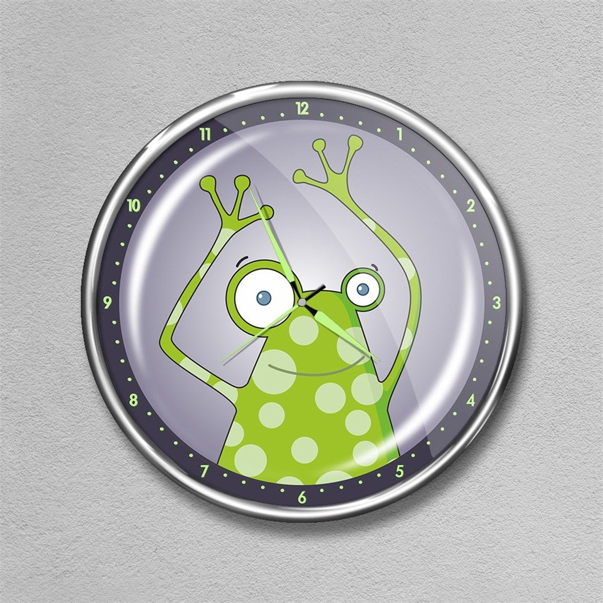 Dekor Loft Premium Gece Parlayan Çocuk Odası Duvar Saati  FS-1502