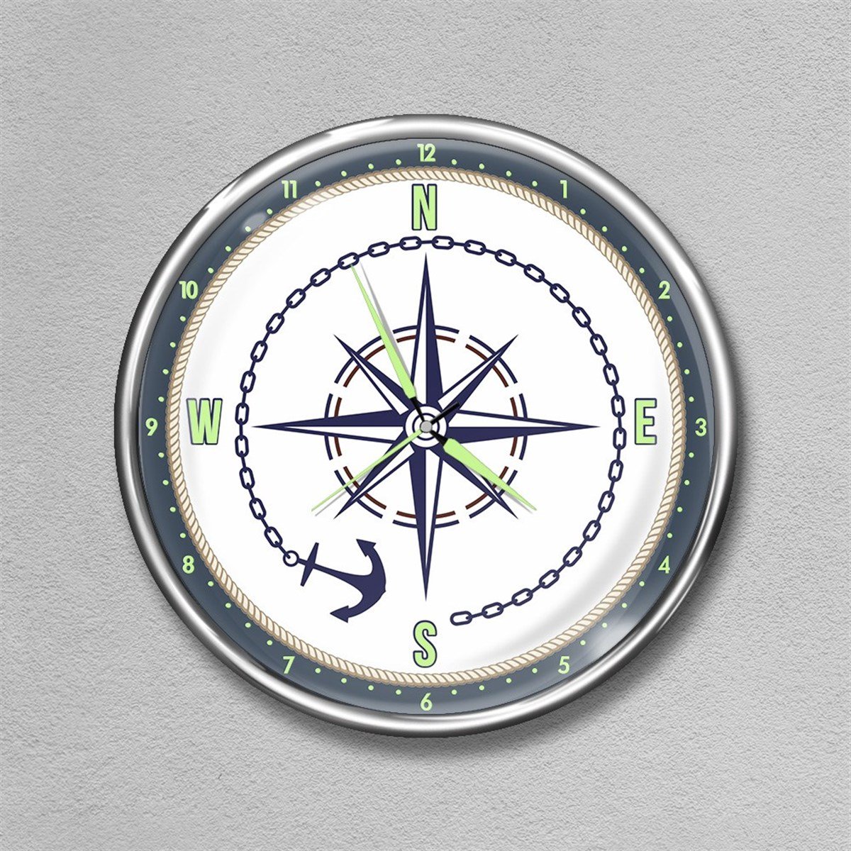 Dekor Loft Premium Gece Parlayan Çocuk Odası Duvar Saati  FS-1533