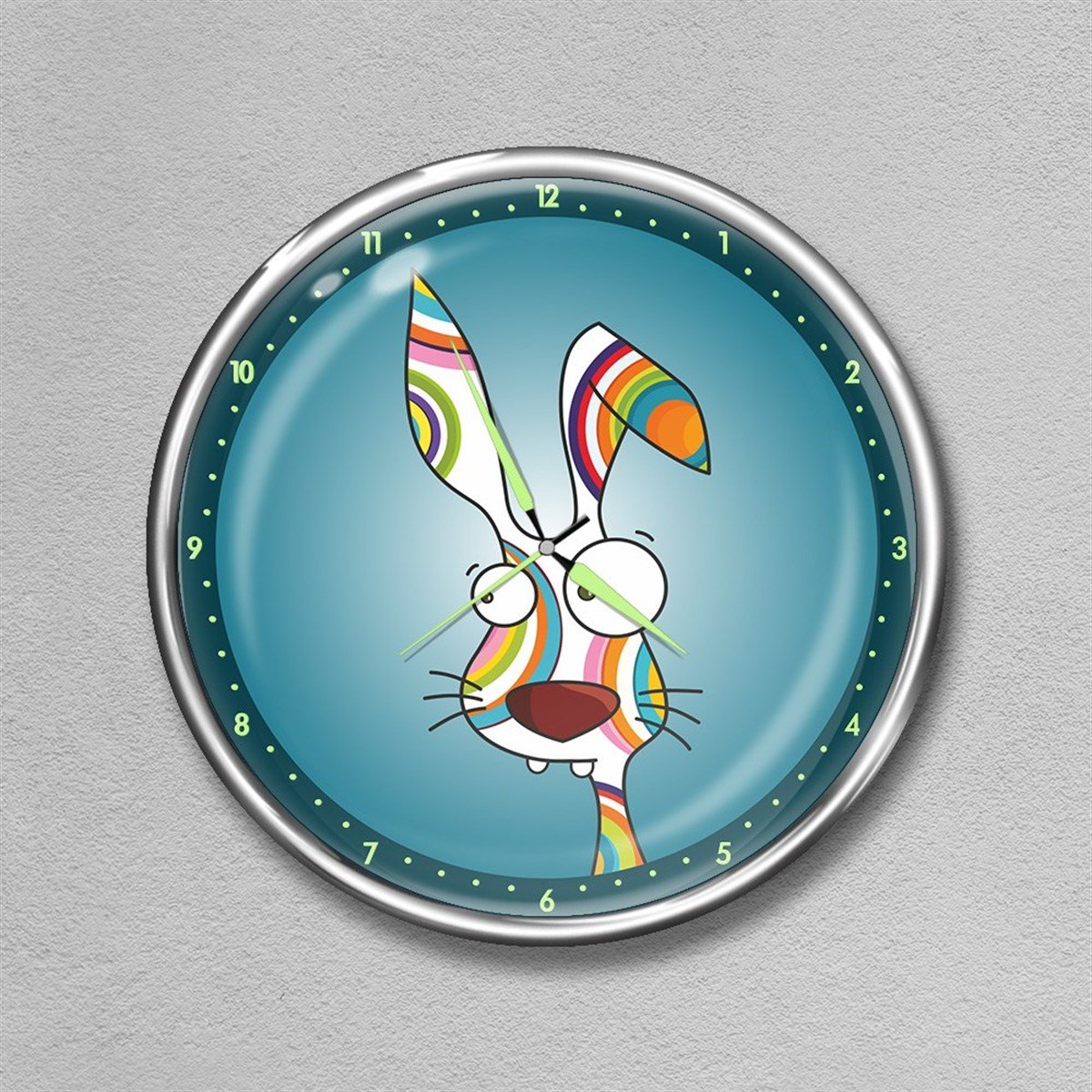 Dekor Loft Premium Gece Parlayan Çocuk Odası Duvar Saati  FS-1507