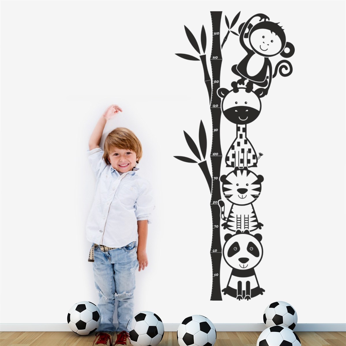 Dekor Loft Sevimli Hayvanlar Boy Ölçer DBC60  Siyah