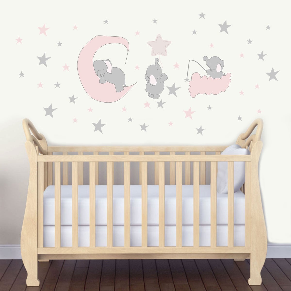 Dekor Loft Uyuyan Pembe Fil Çocuk Odası Sticker CS-855