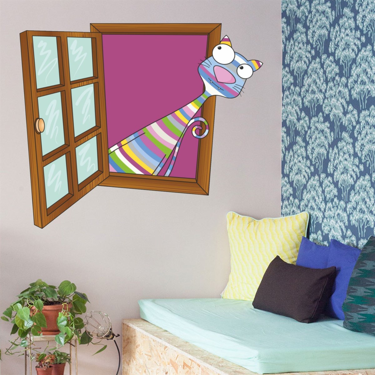 DekorLoft Çocuk Odası Pencere Sticker PNC-808