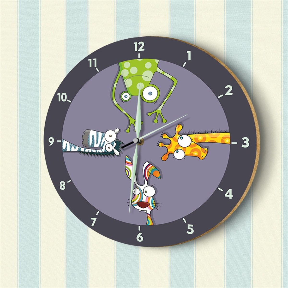 DekorLoft Fosforlu Çocuk Odası Duvar Saati YFS-1420