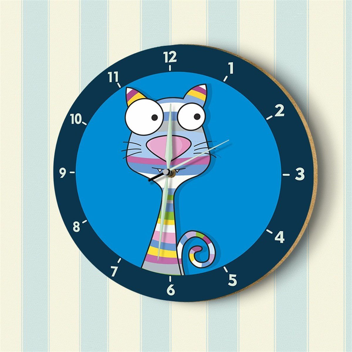 DekorLoft Fosforlu Çocuk Odası Duvar Saati YFS-1409