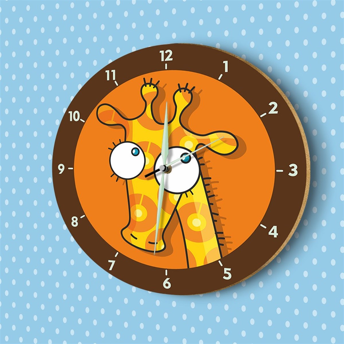 DekorLoft Fosforlu Çocuk Odası Duvar Saati YFS-1401