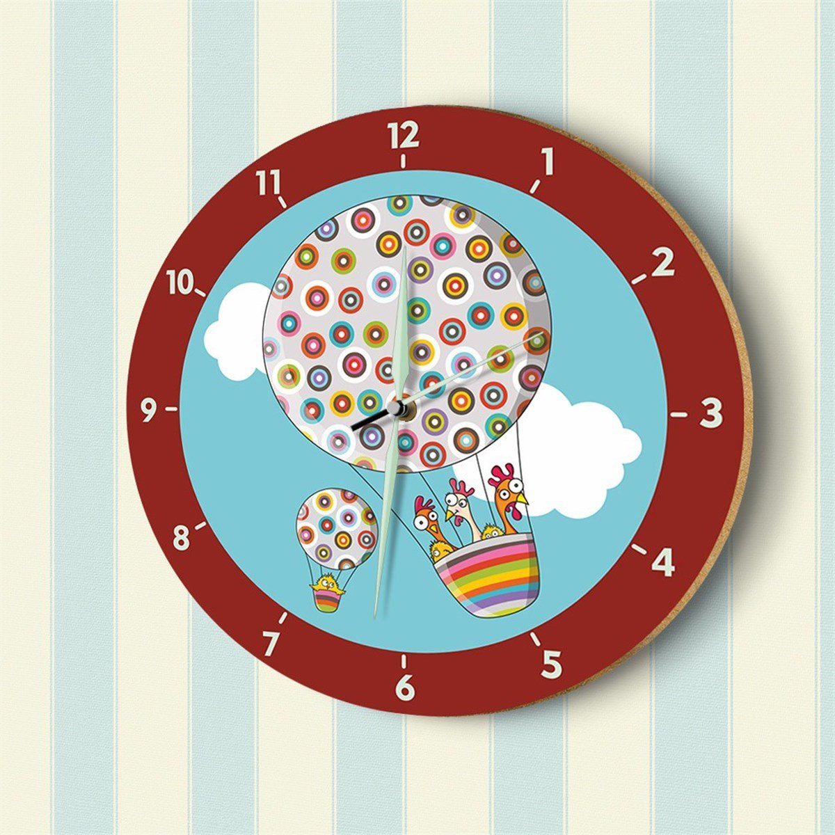 DekorLoft Fosforlu Çocuk Odası Duvar Saati YFS-1422