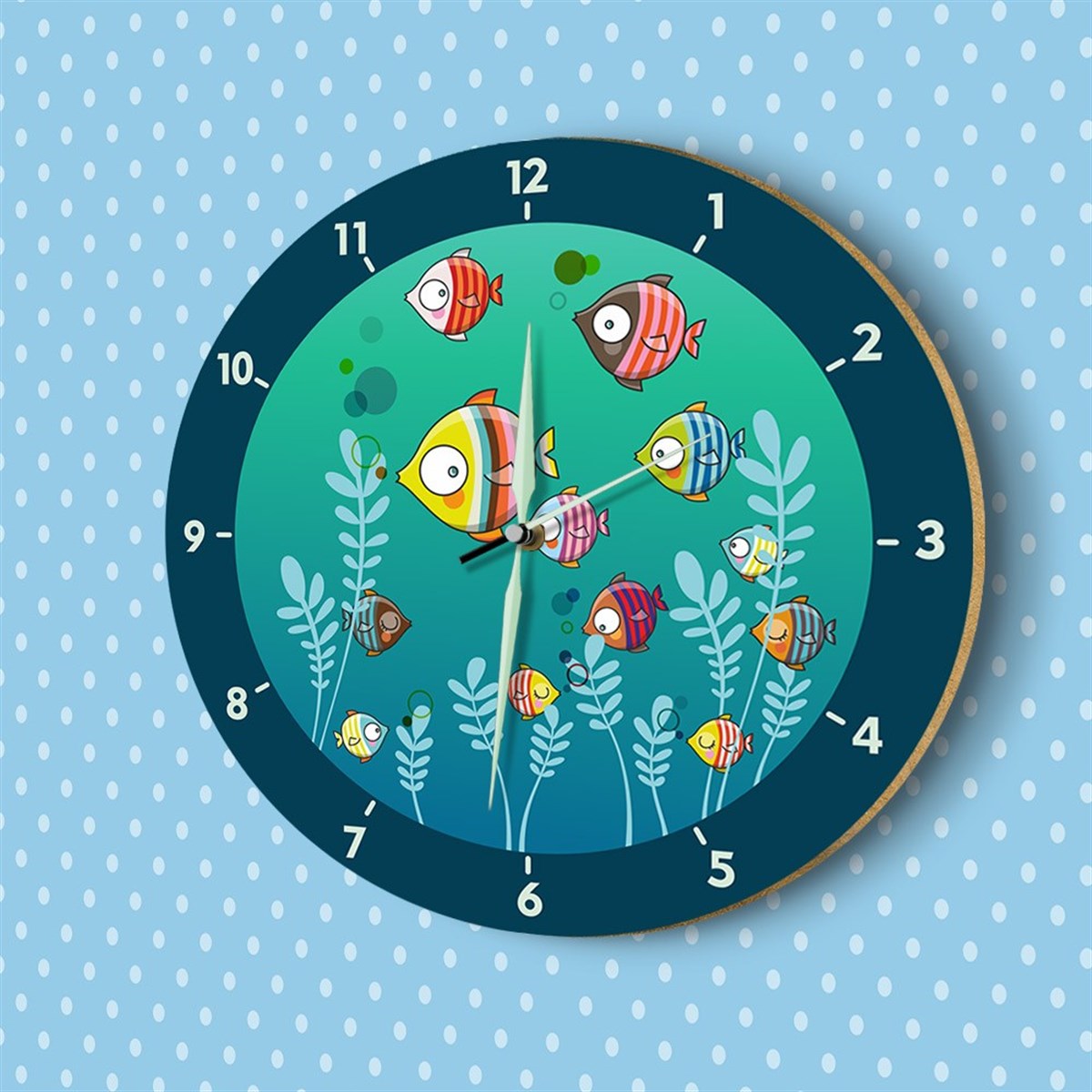 DekorLoft Fosforlu Çocuk Odası Duvar Saati YFS-1414