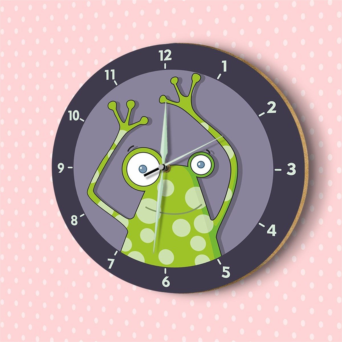 DekorLoft Fosforlu Çocuk Odası Duvar Saati YFS-1402