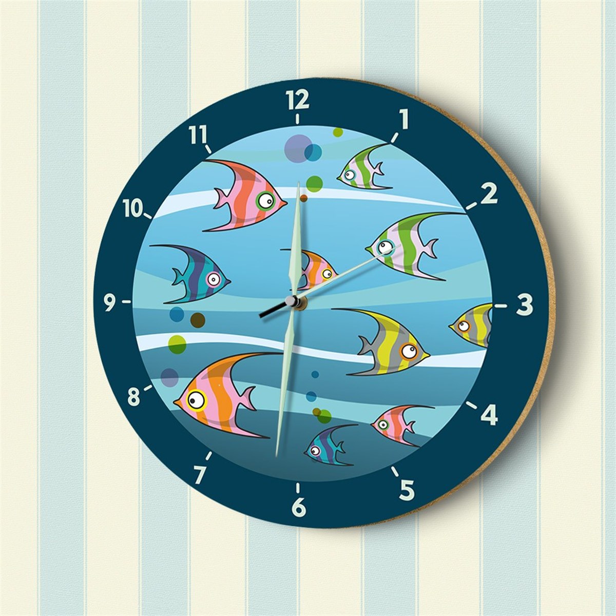 DekorLoft Fosforlu Çocuk Odası Duvar Saati YFS-1413