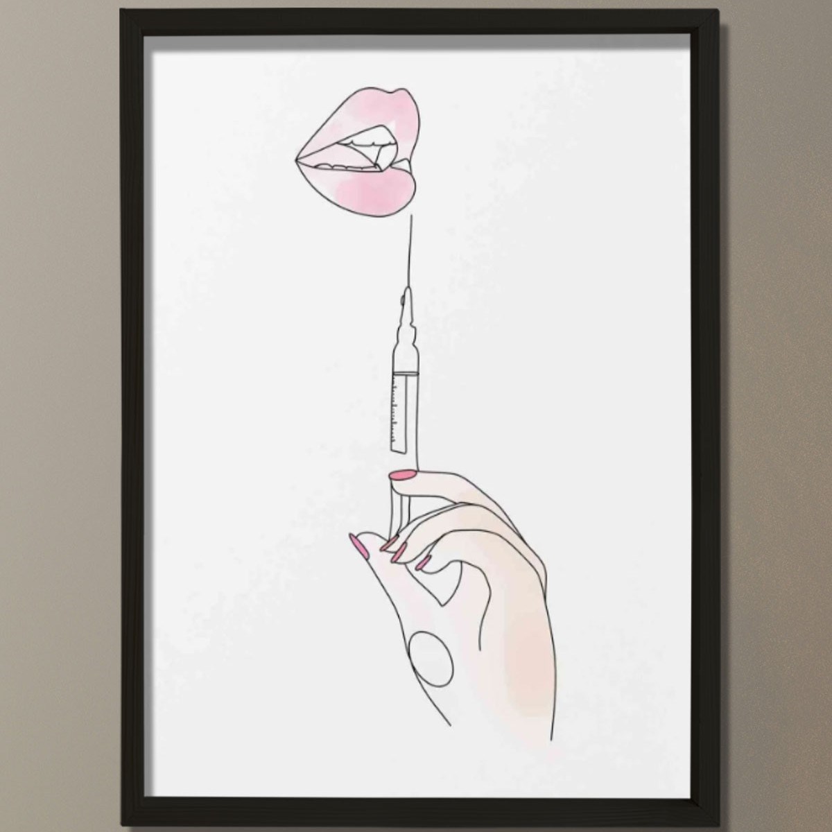 Dudak Büyütme, Derma Dolgu Baskı, Plastik ve Estetik Cerrahı, Doktor Odası Duvar Tablosu