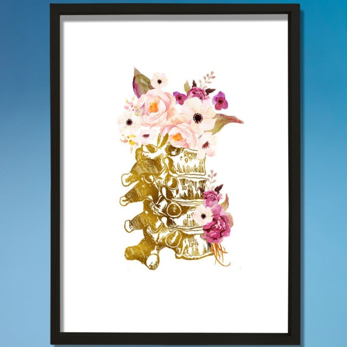 Fizik Tedavi Ve Vertebra Anatomi Sanatı, Kiropraktör Ofisi Duvar Tablosu