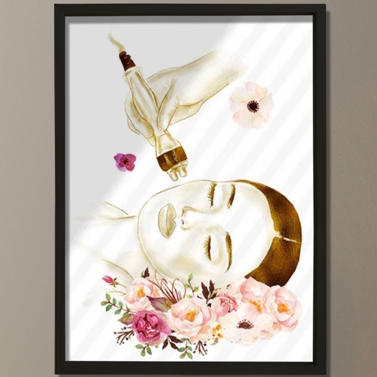 Radyofrekans Terapi RF Terapi Sanatsal Baskı, Medikal Spa Sanatı, Lazer Merkezi Dekoru