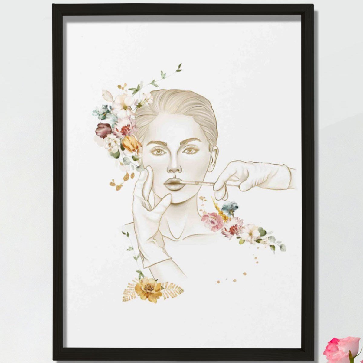 Yüz Dolgu Tedavi Baskısı, Botox Enjeksiyonu, Plastik ve Estetik Cerrahı, Doktor Odası Duvar Tablosu