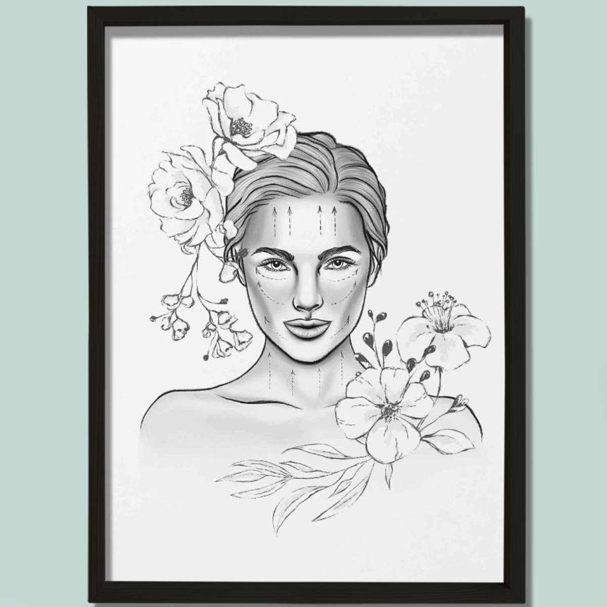 Yüz Germe, Rekonstrüktif Cerrahi, Estetik Cerrahi Sanatı, Doktor Odası Duvar Tablosu