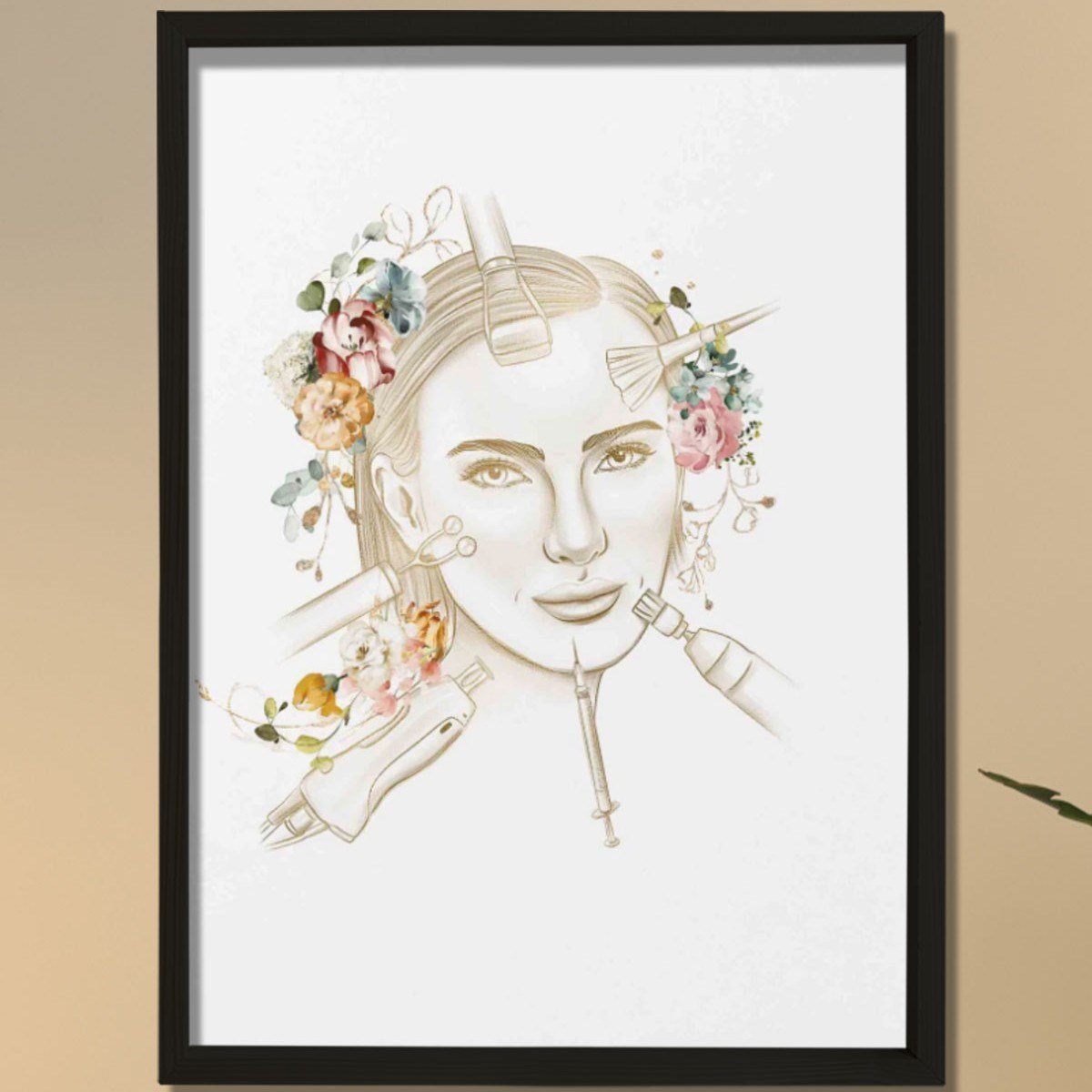 Yüz İşlemleri, Fraxel Lazer, Botox, Dolgu,Plastik ve Estetik Cerrahı, Doktor Odası Duvar Tablosu