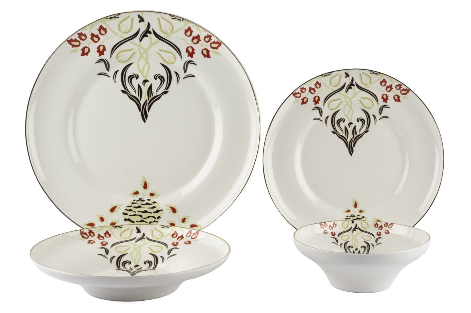  24 Parça 6 Kişilik Aura Glasswork Yemek Takımı