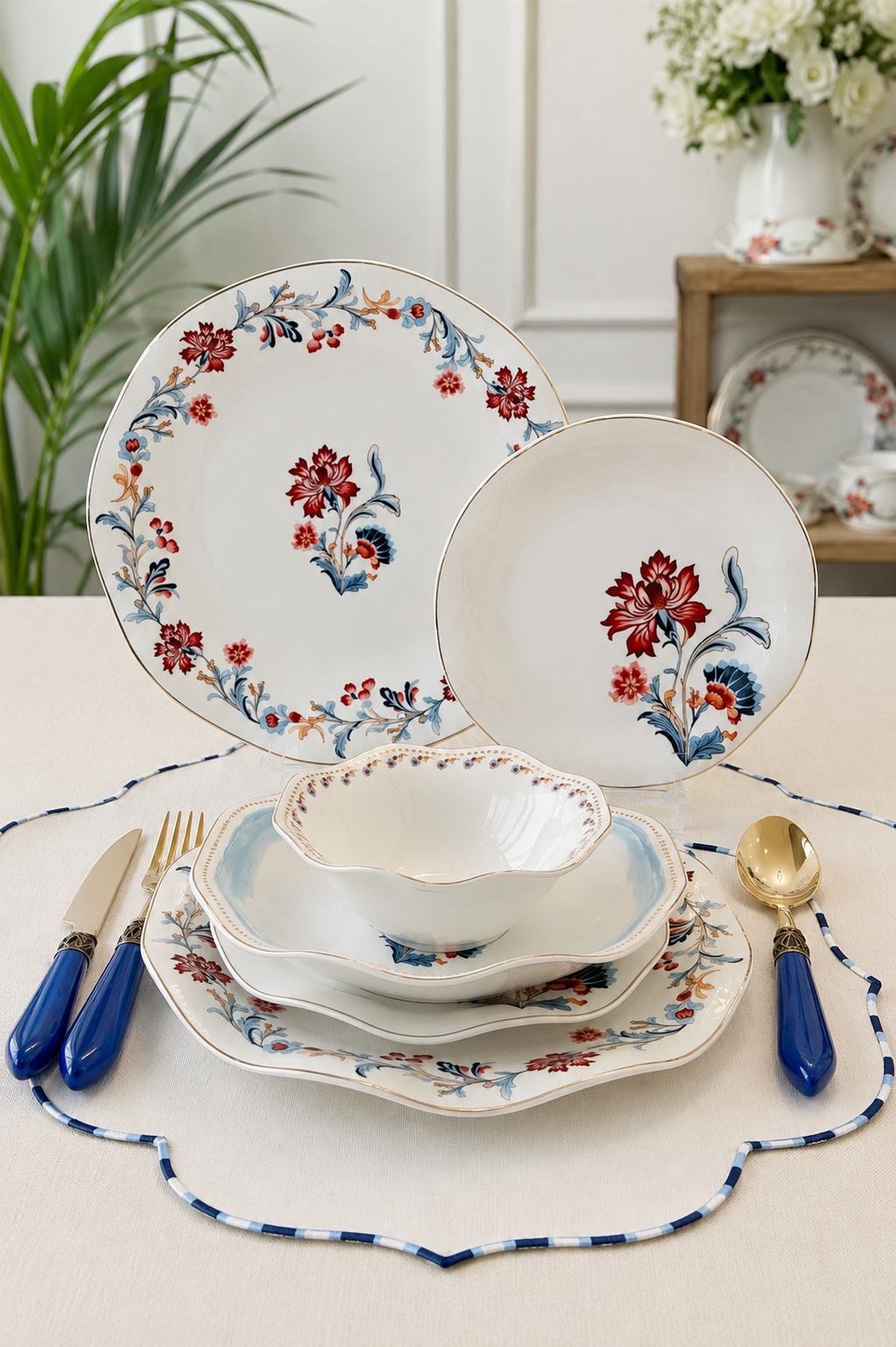 24 Parça 6 Kişilik Porselen Palace Breeze Yemek Takımı
