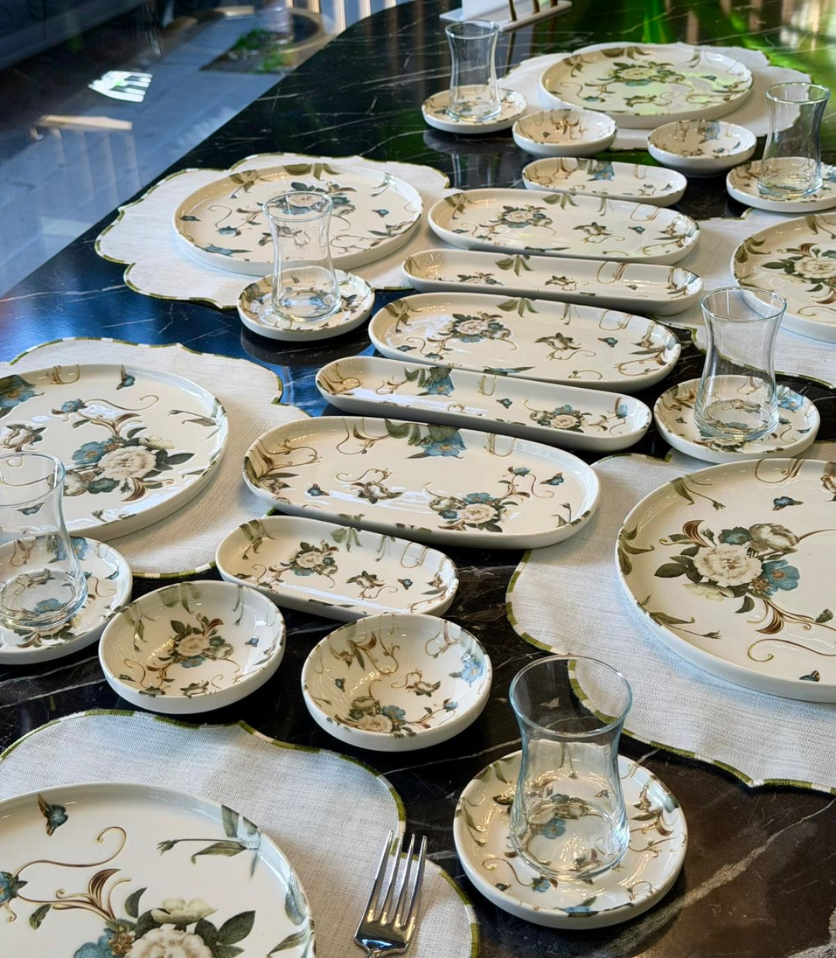 29 Parça Roselia Sarmaşık Porselen Kahvaltı Takımı 