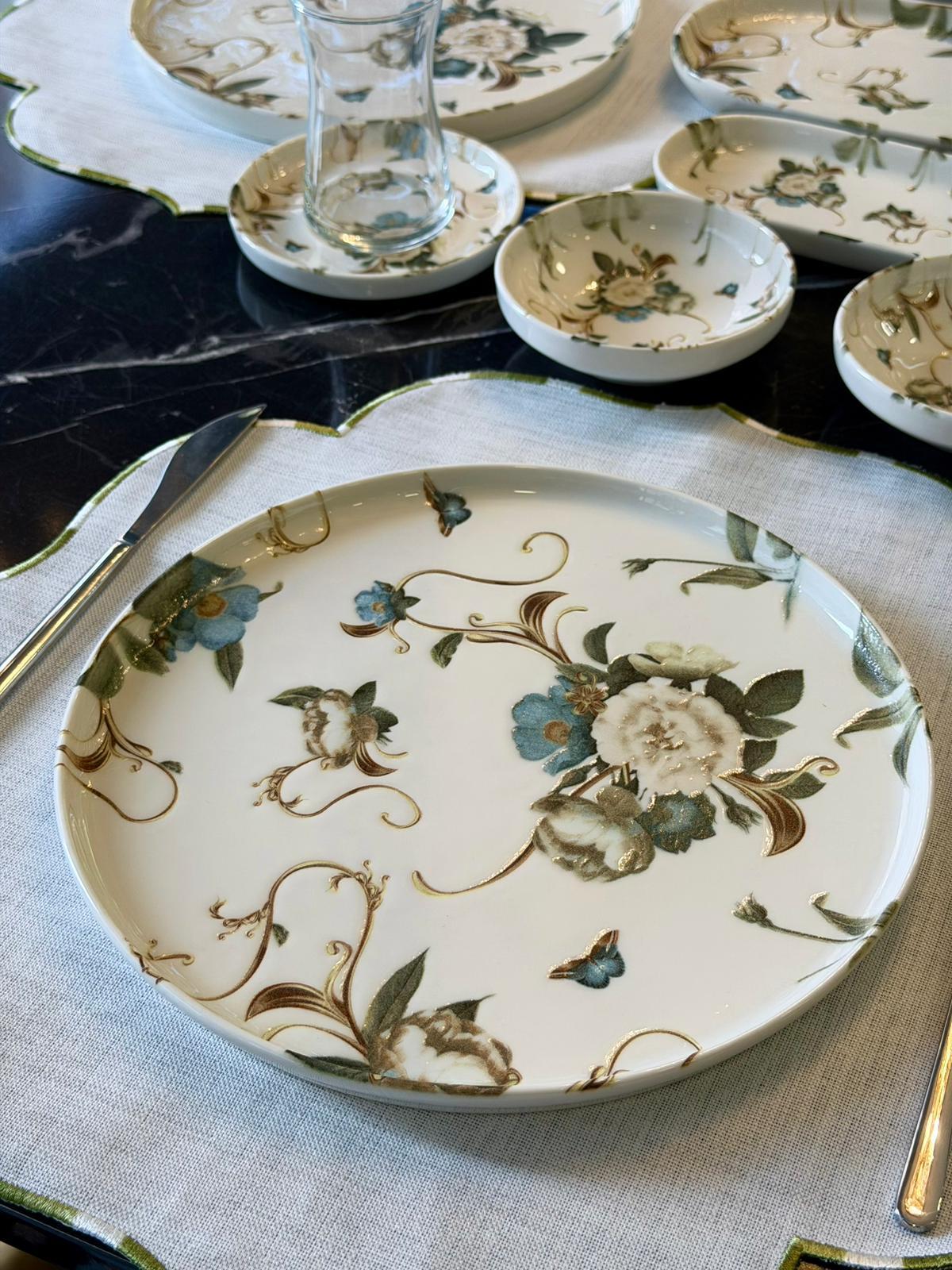 29 Parça Roselia Sarmaşık Porselen Kahvaltı Takımı 