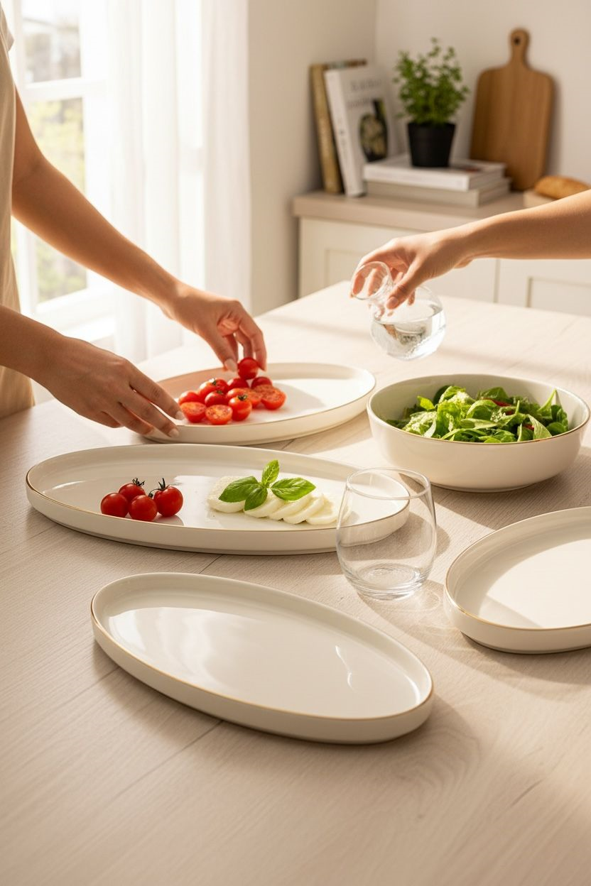 3lü Porselen Gold Modern Sufii Salata Kayık Kase Seti
