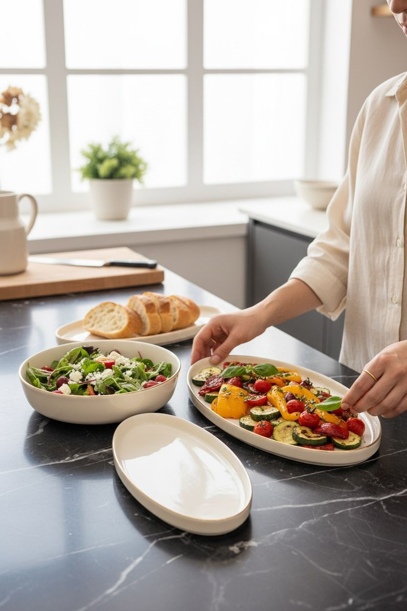 3lü Porselen Gold Modern Sufii Salata Kayık Kase Seti