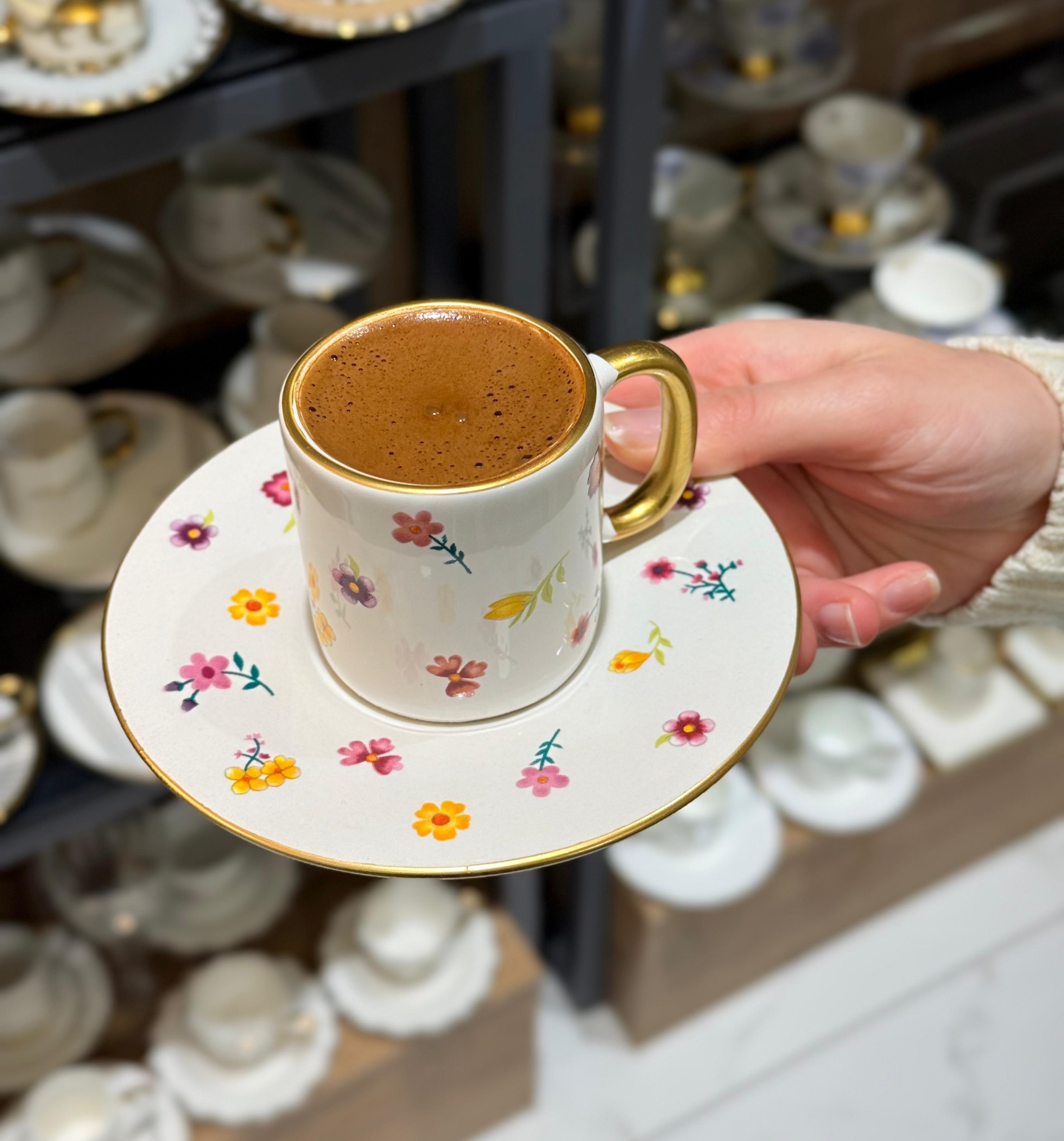 6lı Blossom Elegance Kahve Fincanı